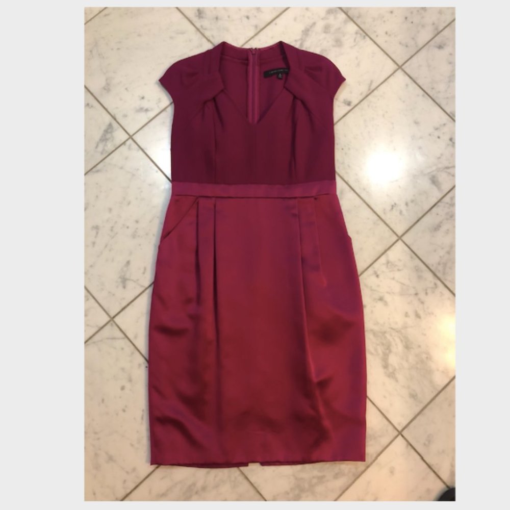 Carmen Marc Valvo Magenta Dress